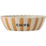 Bloomingville Жълта/кремава керамична купа ø 24 cm Chip - Bloomingville (82063186)