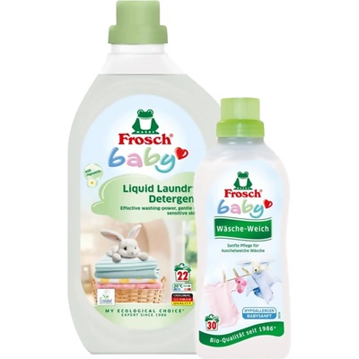 FROSCH Baby Prací prostriedok 1500 ml + Hypoalergénne plákadlo 750 ml