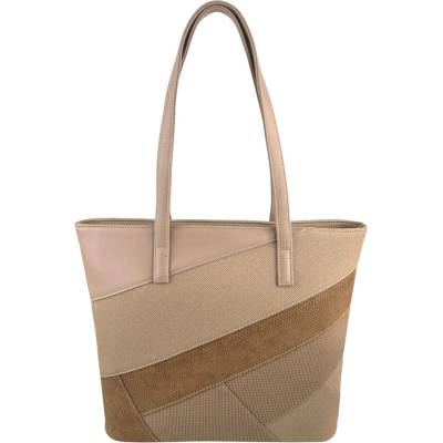 Šedohnědá kabelka přes rameno s texturami Astrid