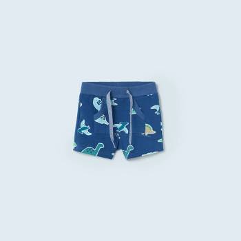 Image 1 of Mayoral Трикотажни бермуди с динозаври за бебе момче Майорал в синьо
