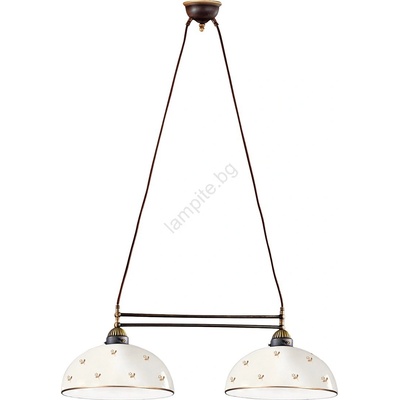 Kolarz 731.82. 171 - Пендел NONNA на кабел, 2xE27/75W/230V, с флорални елементи, розово злато (KL0417)