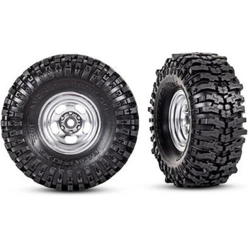 Traxxas колело 1.0", диск полуматов хром, гуми Mickey Thompson® Baja Pro Xs (2)