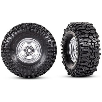 Traxxas колело 1.0", диск полуматов хром, гуми Mickey Thompson® Baja Pro Xs (2)