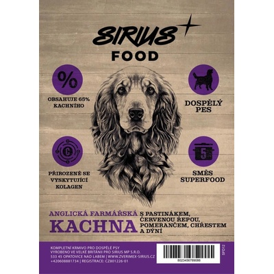 Sirius Food Superfood 65 Adult Anglická farmářská kachna 2 kg