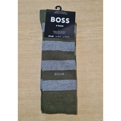Boss pánske ponožky 50467712 2PACK Zelená