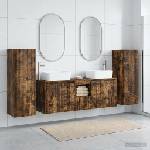 vidaXL Комплект мебели за баня 5 бр. Опушен дъб 33 x 34, 5 x 100 см (3405998)