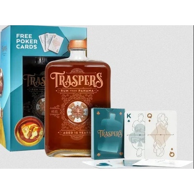 Traspers Panama Rum 15y 44% 0,7 l (dárkové balení karty na poker)