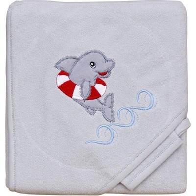 Scarlett Froté uterák delfín s kapucňou šedá