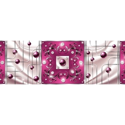 Preinterier FT4064 Fototapeta na stenu Fialovo ružový ornament vlies 620cm x 219cm