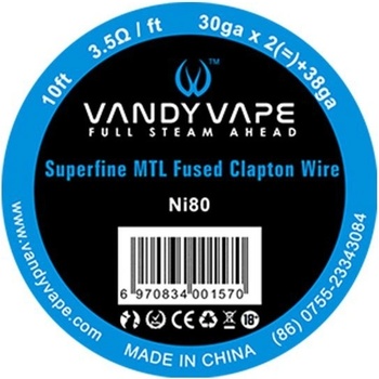 Vandy Vape Superfine MTL odporový drôt Ni80 3m