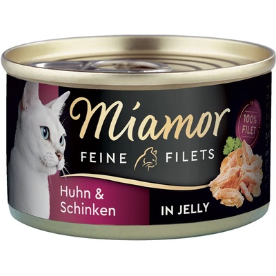 Miamor 24х100г Miamor Feine Filets, консервирана храна за котки - пиле, шунка и ориз
