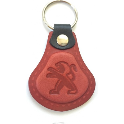 Prívesok na kľúče Auto Two M Kožená Peugeot červená