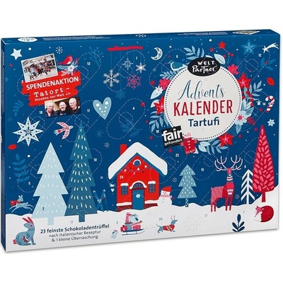 WeltPartner Adventní kalendář s čokoládovými lanýži Tartufi, 310 g