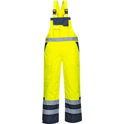 Portwest S489 reflexné nohavice na traky Hi Vis zateplené Žltá