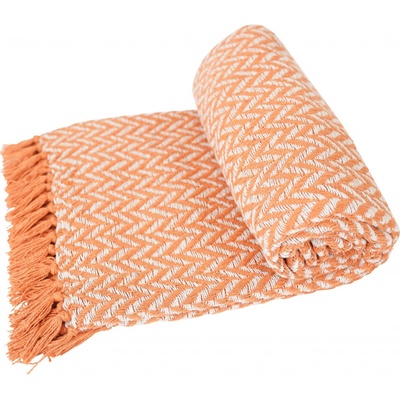 Lesli Living pléd ORANGE STRIPES 125x150