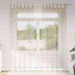 Pure Line Home Пердета от воал в цвят пясък с текстилни гайки (уши), 2 бр