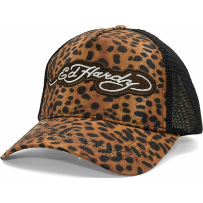 Ed Hardy Leopard Print 5 Panel Trucker