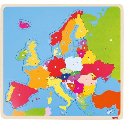GOKI Dřevěné Mapa Evropy 35 dílků