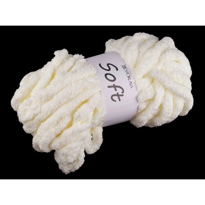 Pletací příze žinylková Soft 250 g Varianta: 1 krémová světlá, Balení: 1 ks 57866/147363/267204