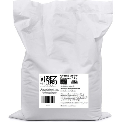 Život bez lepku Ovsené vločky Premium 5 kg