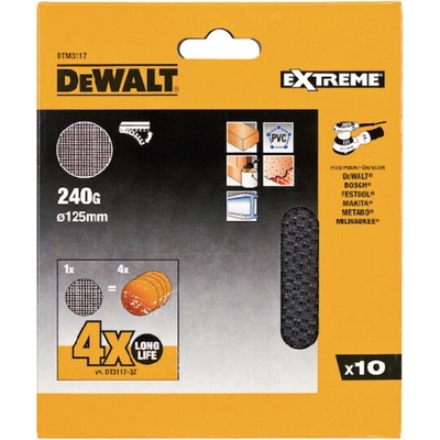 DeWALT SIETOVINA BRUSNA PRE D26453 10KS P240 DTM3117