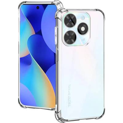 Techsuit Калъф за Tecno Spark Go 2024 / Spark 20C - удароустойчив прозрачен прозрачен силикон - прозрачен