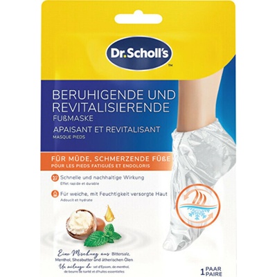 Scholl Pedimask Soothing & Revitalizing osvěžující a zklidňující maska na unavené nohy 1 pár