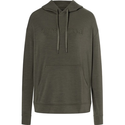 super. natural Дамски вълнен пуловер super. natural Women's Favourite Hoodie - Black Ink - размер XL (105-4296-0415)