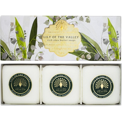 English Soap Company Konvalinka sada tuhých mýdel 3 × 100 g