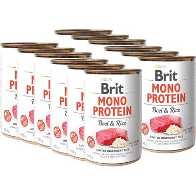 Brit Adult Mono Protein hovězí a hnědá rýže 12 x 400 g