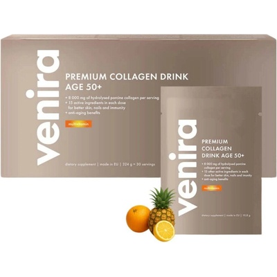 Venira Premium kolagenový drink pro vlasy, nehty a pleť, age 50+, multivitamin, 30 sáčků, 324 g