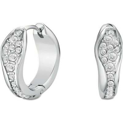 Rosefield Elegantné oceľové kruhy s kryštálmi Pavé JEPFS-J1227