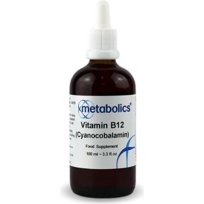 Metabolics Tekutý Vitamín B12 Cyanocobalamin vegan kapky 100 ml