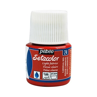Farby na textil Pebeo Setacolor Light Fabrics 45 ml 24 Cardinal Red