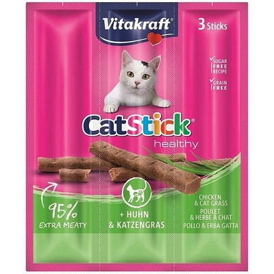 Vitakraft Cat Stick pochúťka kura tráva 3× 4 ks 6 g