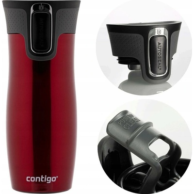 Contigo termohrnek West Loop 470 ml červený lesk