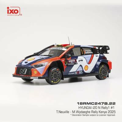 Hyundai i20 N Rally1 Safari Rallye Kenia 2025 1 Neuville Wydaeghe IXO 1:18