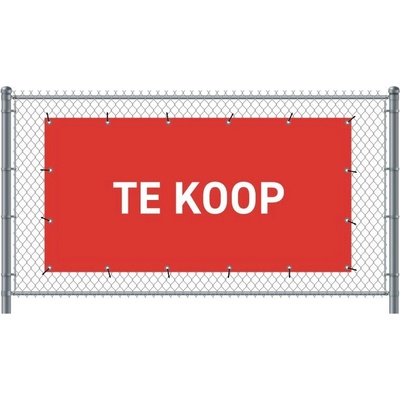 Jansen Display Standardní banner na plot 200 x 100 cm Na prodej holandský Červené, 2000 x 1000 mm