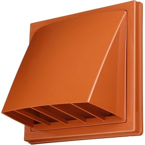 Dalap Пластмасова вентилационна решетка с шапка и клапа Dalap GP 122 BKF ASA, 150x150 мм / Ø 125 мм, керемидена (5739)