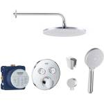 SANITINO - Душ комплект Grohe със смесител и скрито тяло, аксесоари kielle, хром SANI21GKK010 (SANI21GKK010)