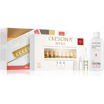 Crescina Transdermic 500 Re-Growth подаръчен комплект за растеж на косата за мъже 500