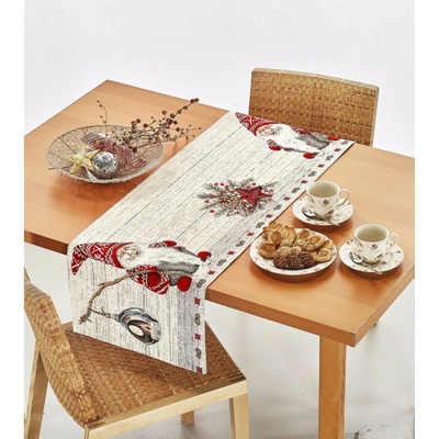 Mondo Vianočný gobelínový behúň Škriatok Chenille IT012 40x90 cm