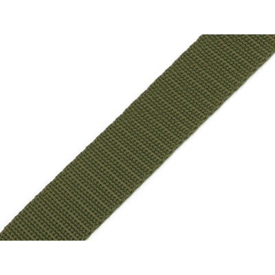 Prima-obchod Popruh polypropylenový šíře 25 mm tloušťka 1 mm, barva 70 zelená khaki
