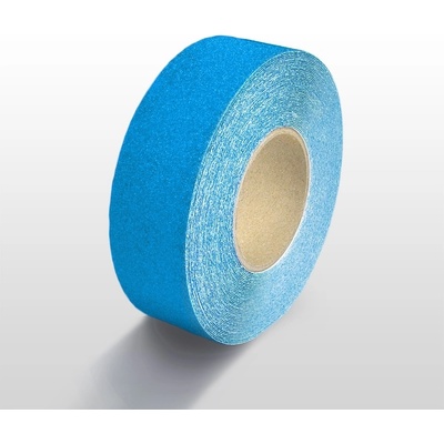 Protiskluzová páska standard WT-5411 – minerální granulát v syntetické pryskyřici, světle modrá, 25 mm × 6 m
