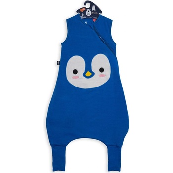 BabyBliss - BlissJump: Спален чувал с крачета от органичен памук - 2.5 тог за температура 16-20°C - "Penguin Blue (BLISS-JMP-0003)