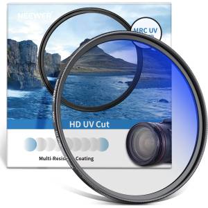 NEEWER 77mm MRC UV filter, protective filter with 30 layers of multi-resistant nano-coatings/HD optical glass/water-repellent/scratch-resistant/aluminum alloy ultra slim frame/ultraviolet filter - 10100217 (