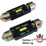  Крушки -Led- Сульфидни 12V 39mm Бели к-т -6100-39 ('264434)
