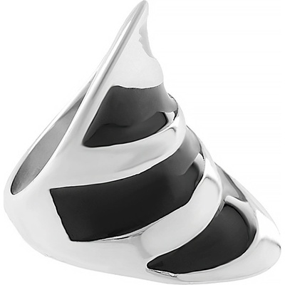 MPM Dámský ocelový nerezový prsten 5174 stříbrnočerné