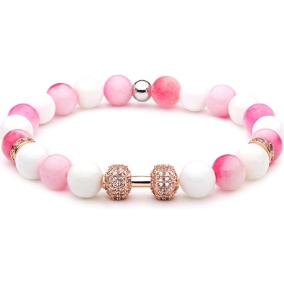 BudNej minerální Fitness Lady z chalcedonu a tridacny MN1113