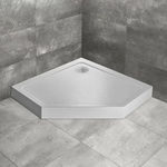 Radaway Петоъгълно душ корито Radaway Doros PT Compact Stone 90x90 см бял акрил (SDRPTP9090-05-04S)